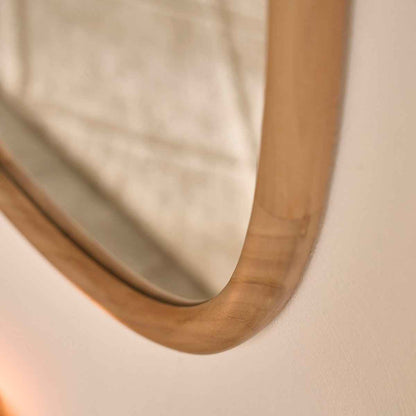 Miroir en teck massif 75x60 cm