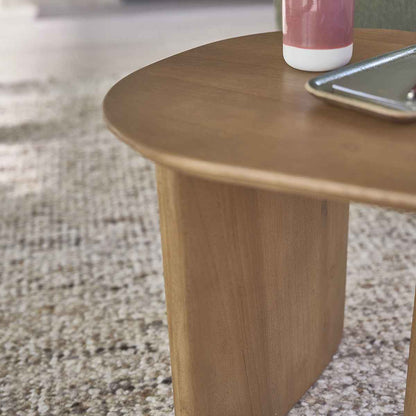 Table d'appoint en teck massif organique