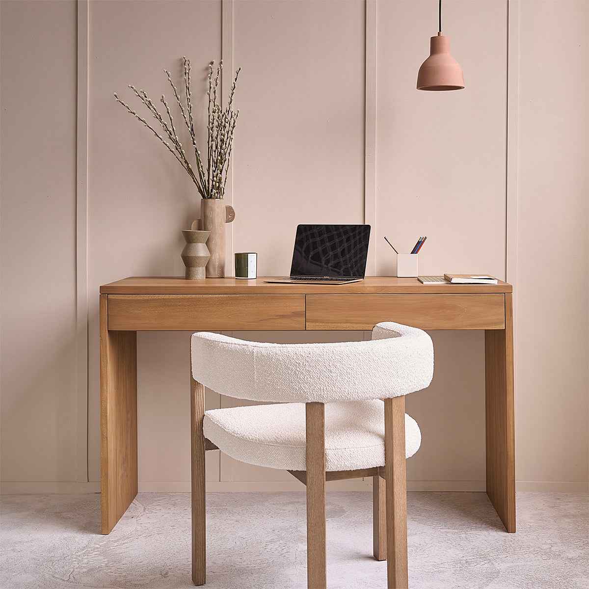 Bureau en teck massif 130 cm