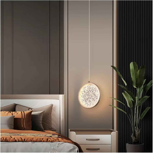 Suspension Soft ronde à effet cristallin