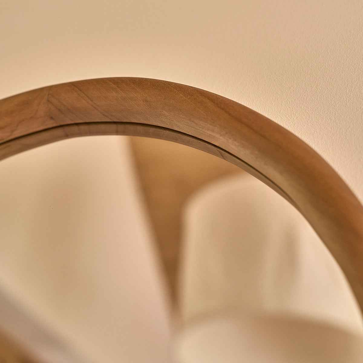 Miroir en teck massif 80x50 cm