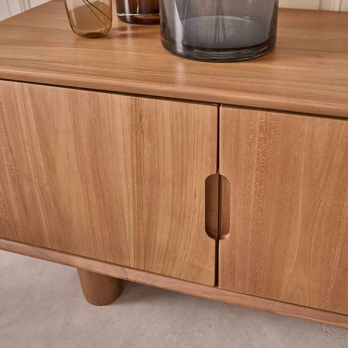 Meuble TV en teck massif 150 cm