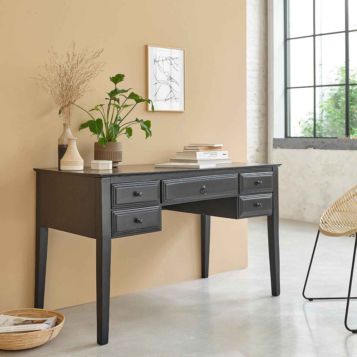 Bureau en manguier massif 130 cm