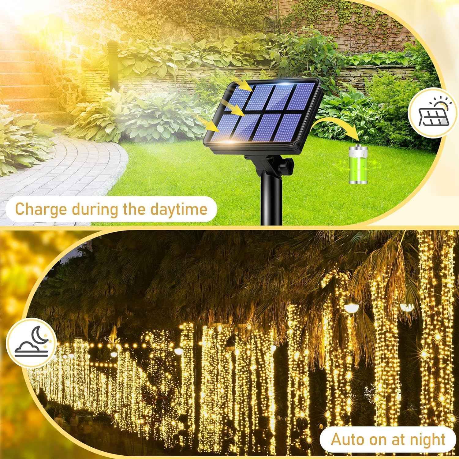 Guirlande à Projecteur spot à piquer solaire pour jardin