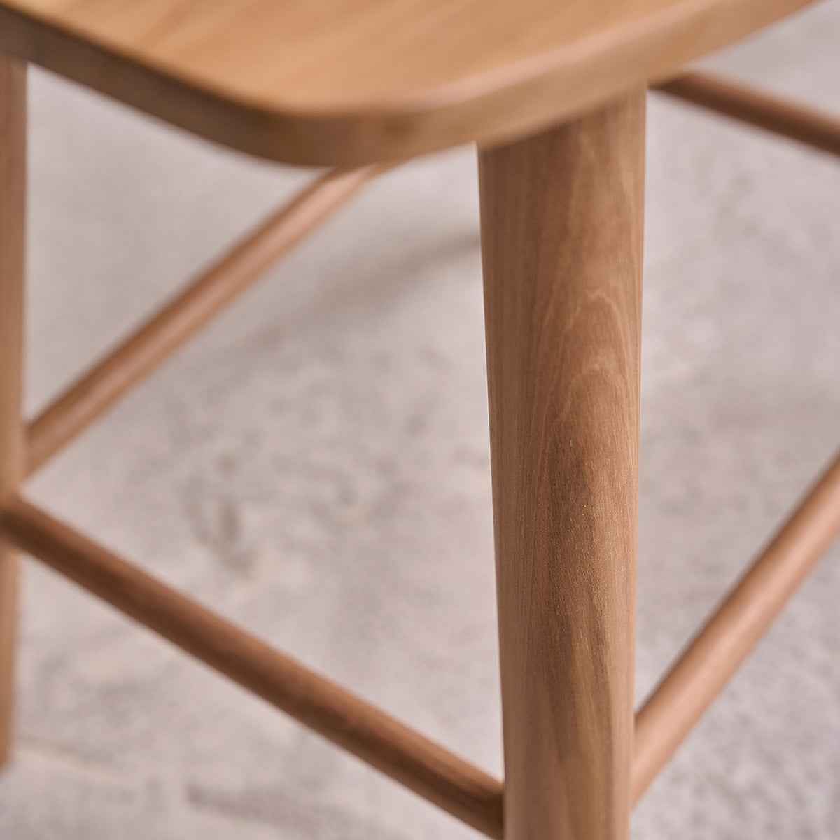 Tabouret en teck massif 45 cm