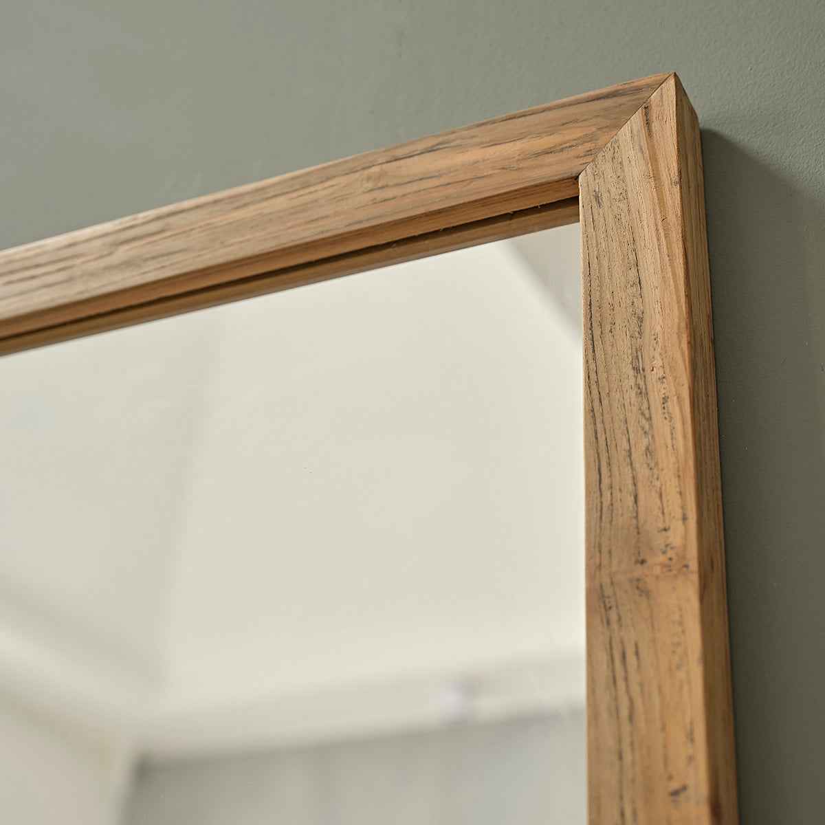 Miroir en teck massif recyclé rectangulaire 160x80 cm