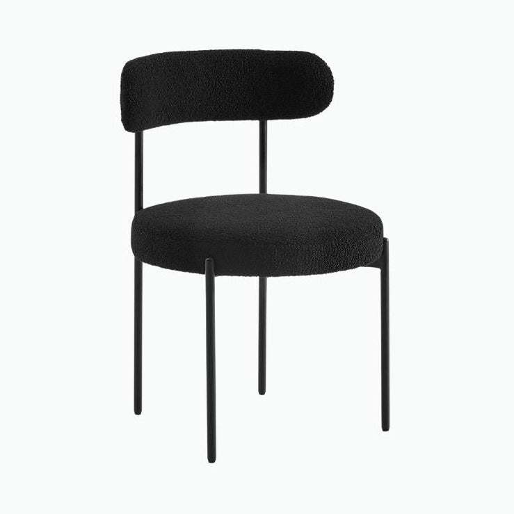 Chaise en Bouclette et Métal - The Miroir