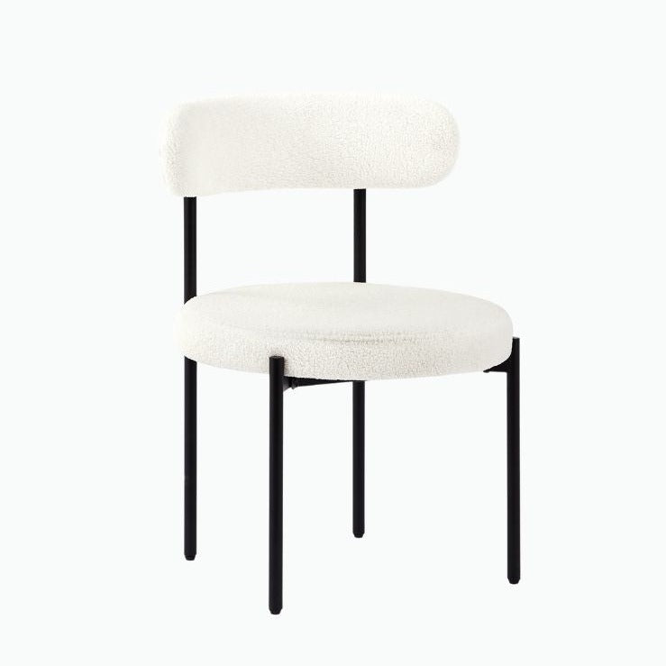 Chaise en Bouclette et Métal - The Miroir