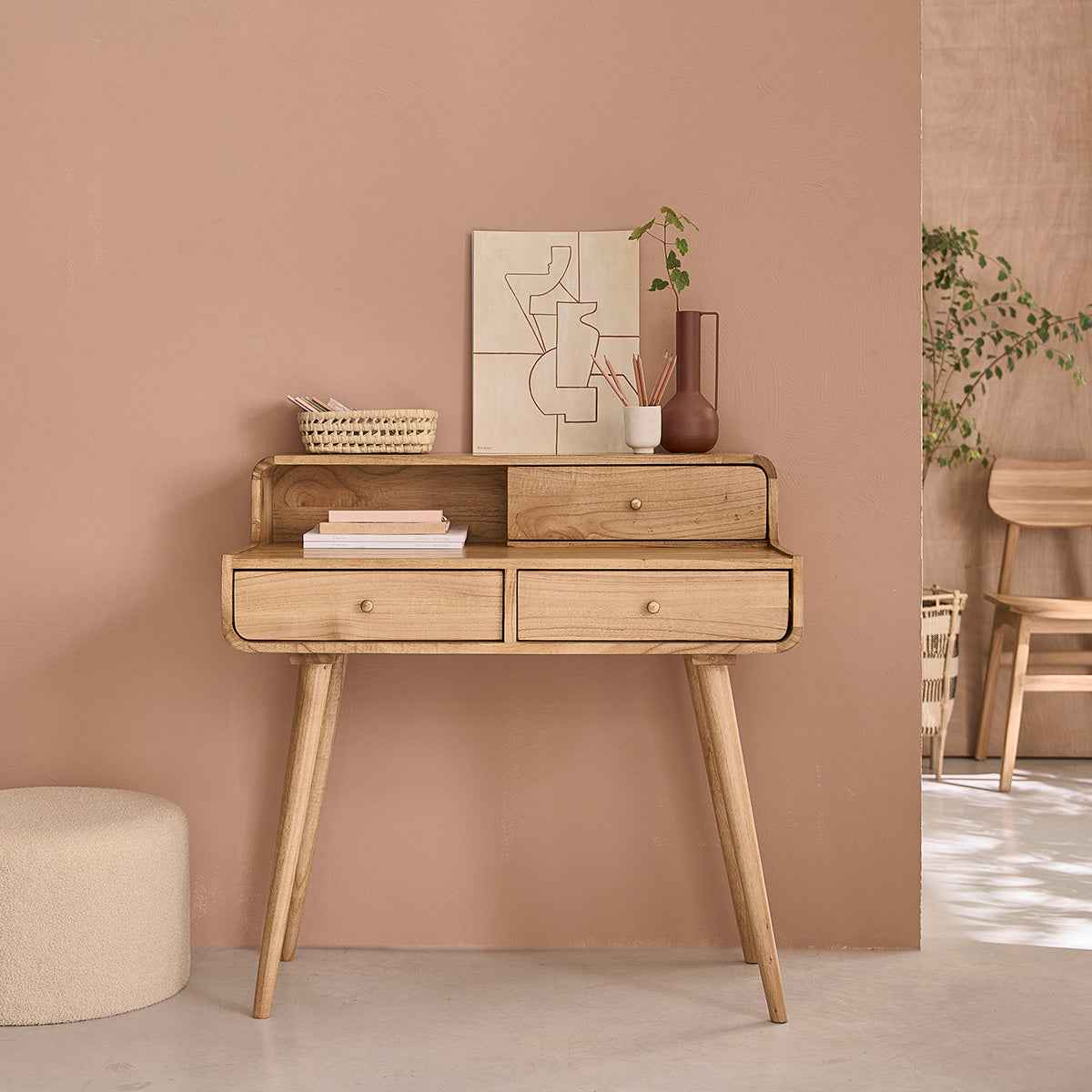 Bureau en mindi massif 90 cm