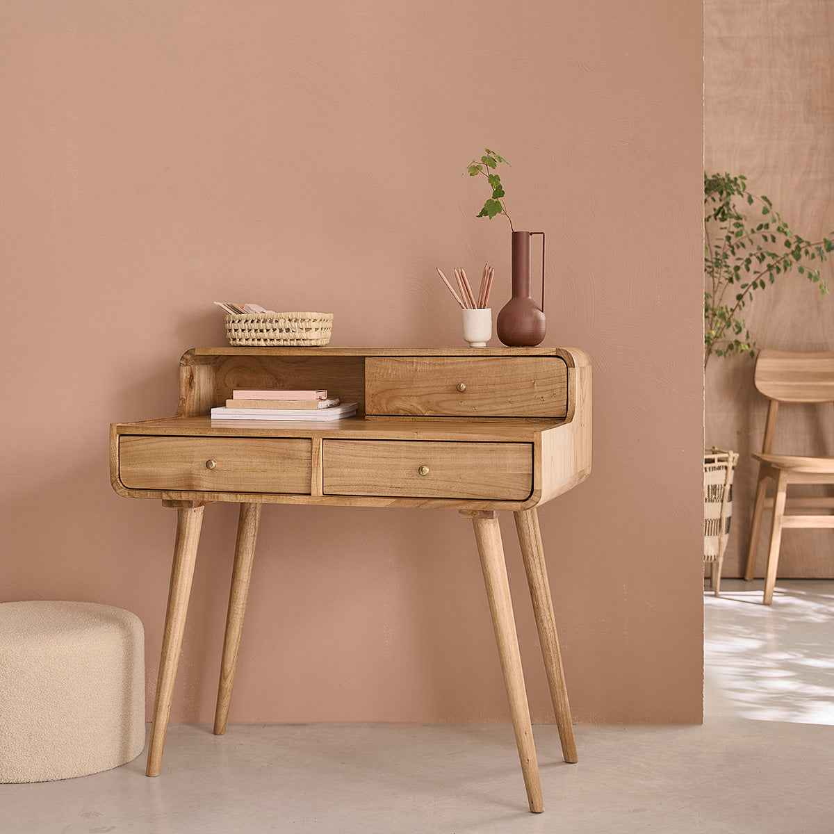 Bureau en mindi massif 90 cm
