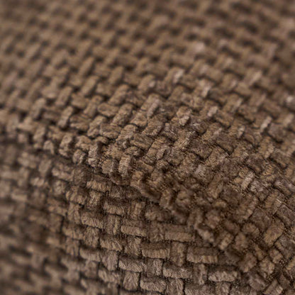 Canapé droit 3 places en velours tressé moka