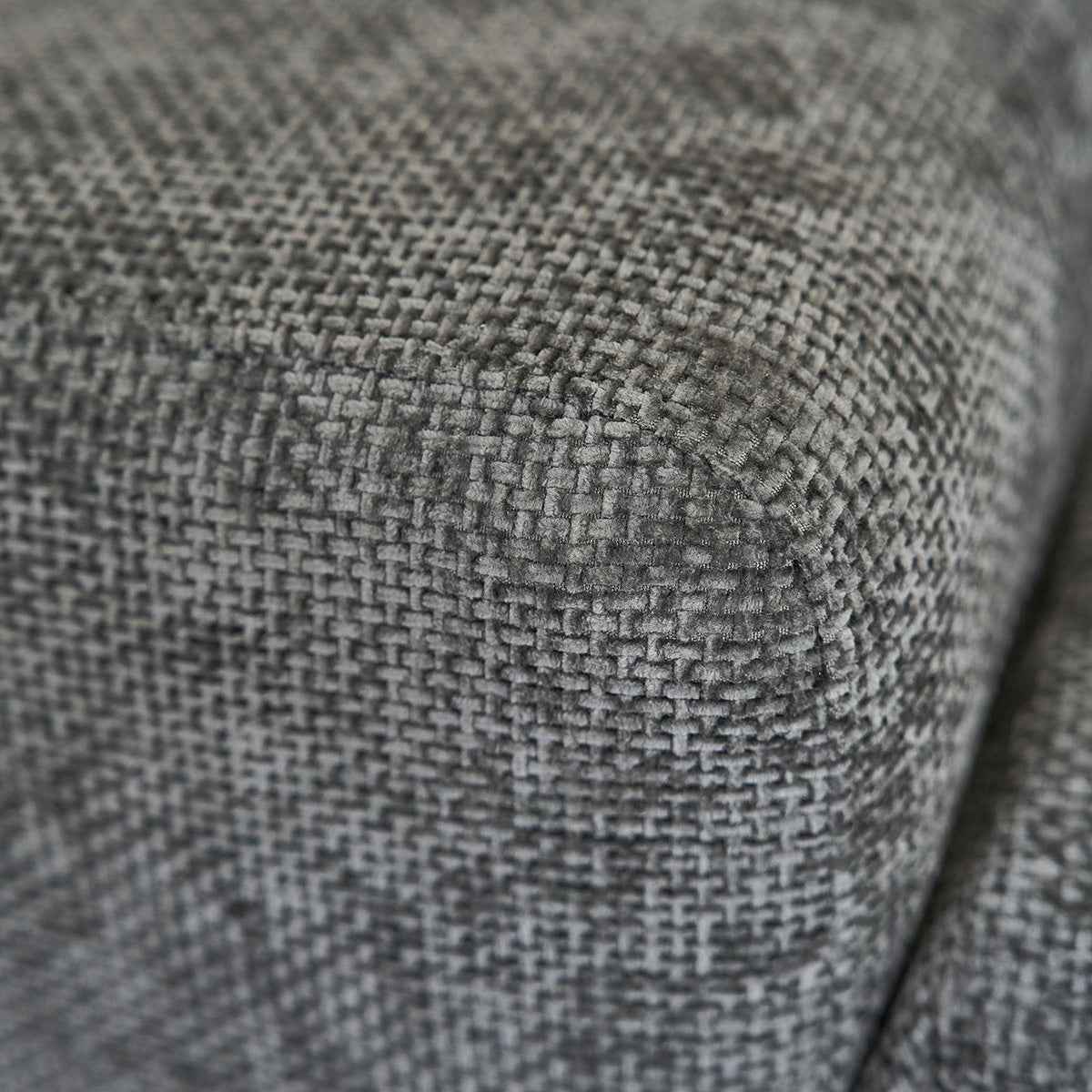 Canapé droit 3 places en velours tressé vert de gris