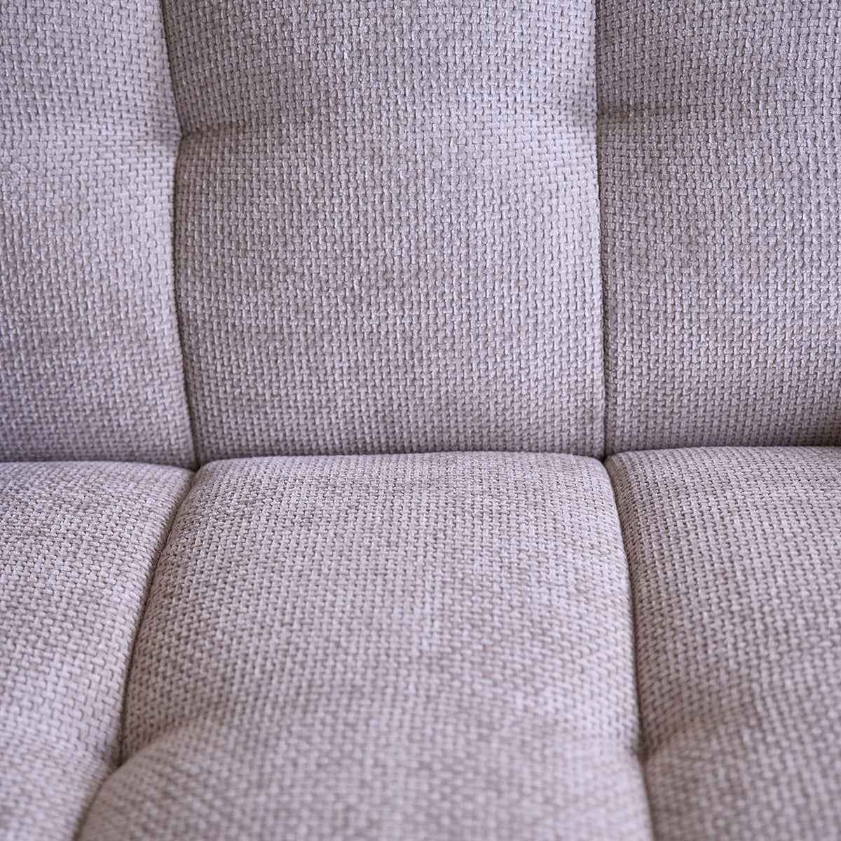 Canapé droit 4 places en velours tressé beige