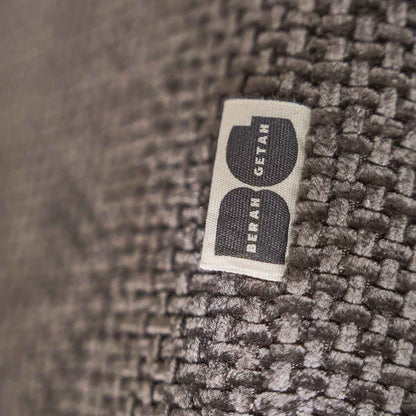 Canapé droit 4 places en velours tressé moka