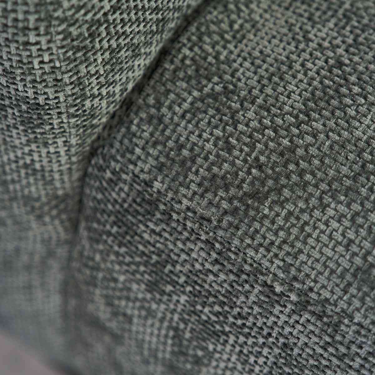 Canapé droit 4 places en velours tressé vert de gris