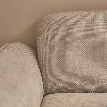 Canapé droit 3 places en velours tressé beige