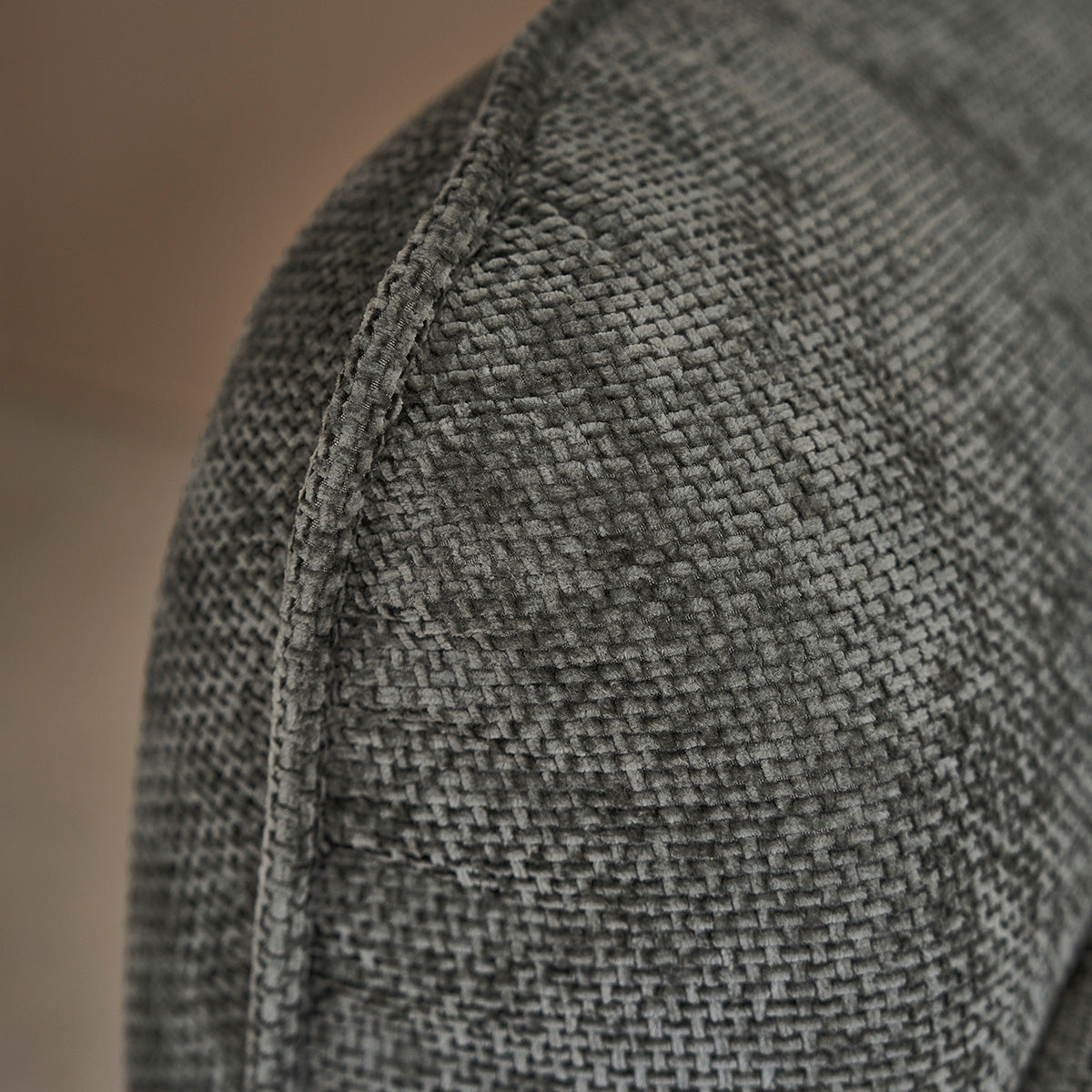 Canapé droit 3 places en velours tressé vert de gris - Le miroir.ma