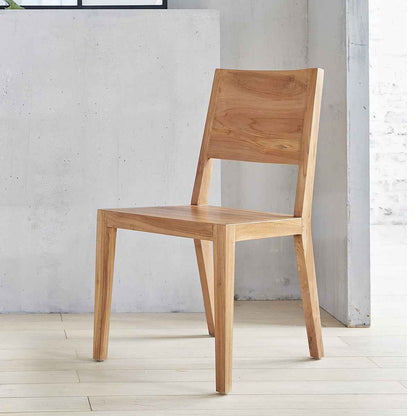 Lot de 2 chaises en teck massif