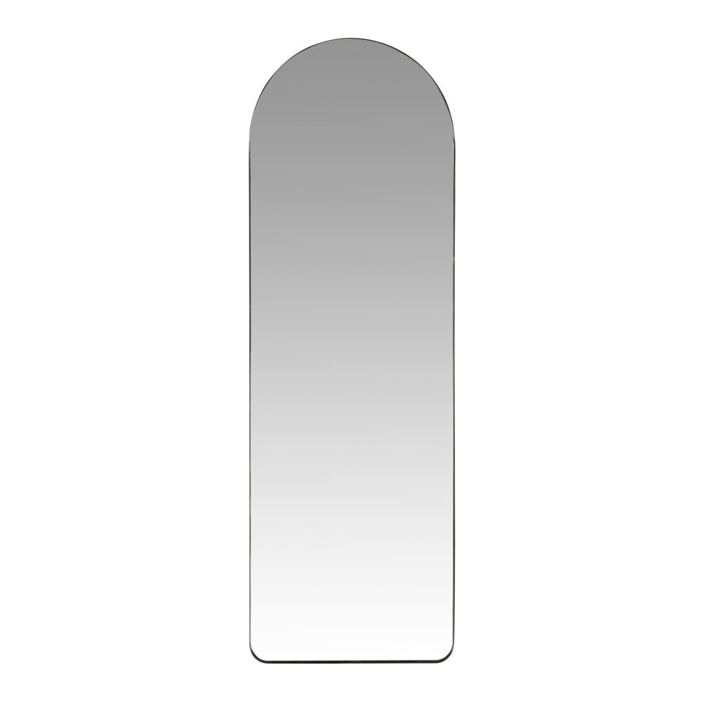 Cadre fin en aluminium noir – miroir vertical moderne.