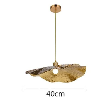 Suspension Coquelicot en doré style rustique