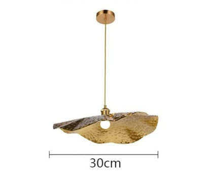 Suspension Coquelicot en doré style rustique