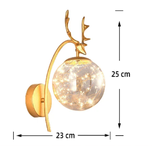 Applique murale Gazelle à guirlandes