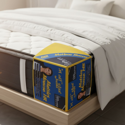 Détail des 4 poignées en tissu sur le côté du matelas orthopédique RELIEF.