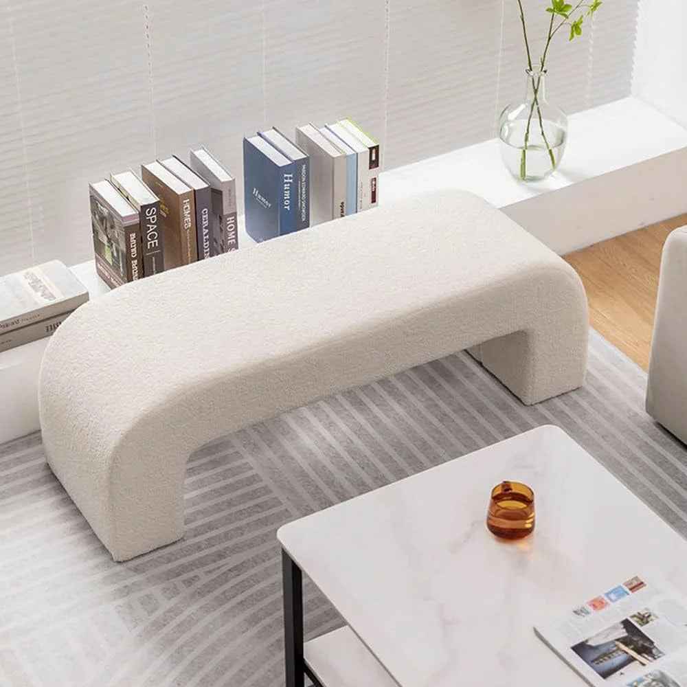 Canapé Banc en Laine d’Agneau – Confort & Élégance 2-en-1 - Lemiroir.ma