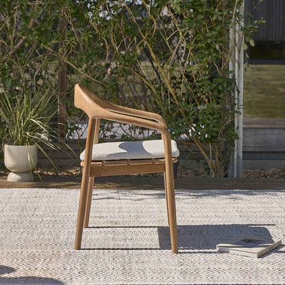 Fauteuil de jardin en teck massif (lot de 2)