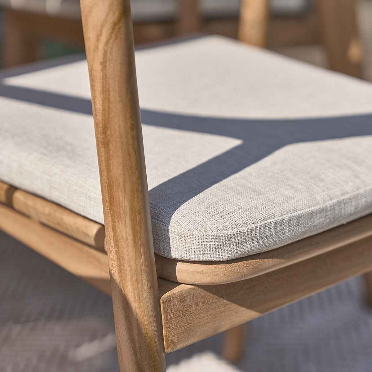 Fauteuil de jardin en teck massif (lot de 2)