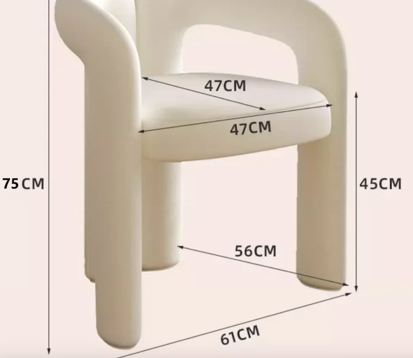 Fauteuil ALDO NUAGE en mousse à mémoire de forme dimension
