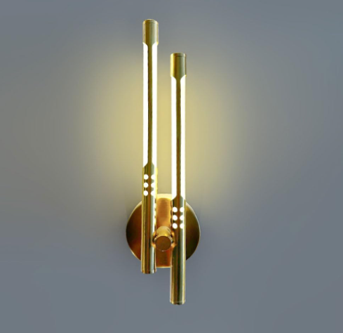 Applique murale Twin's dorée - noire