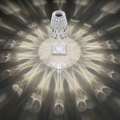 Lampe de table à effet cristal