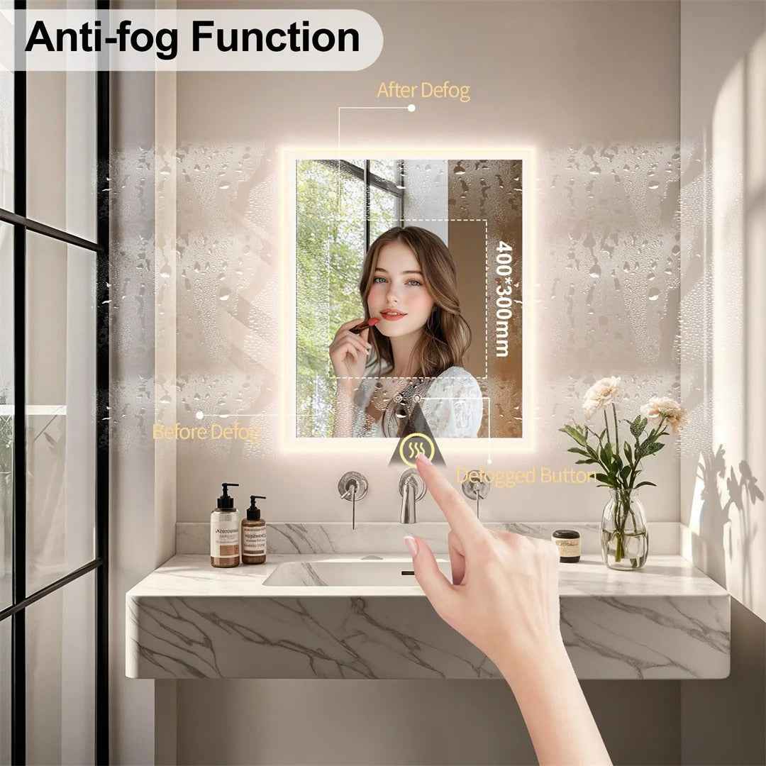 Miroir de Salle de Bain LED Rétroéclairé Moderne avec Anti-Buée et Contrôle Tactile