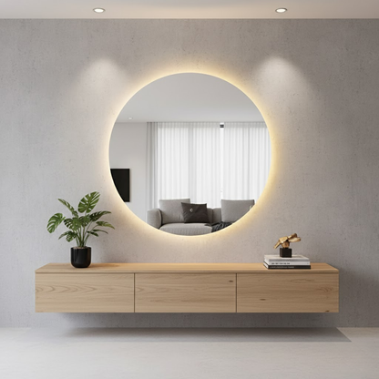 Halo Touch- Miroir LED Rond Tactile - - Lemiroir.ma