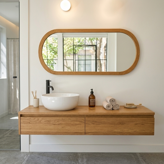 Miroir en bois 