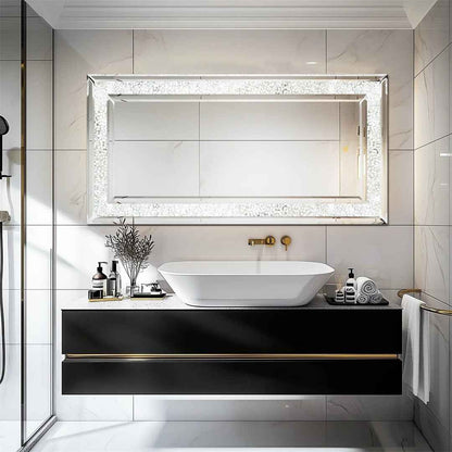 Grand Miroir Mural LED RGB (120x60cm) - Rectangulaire Décoratif