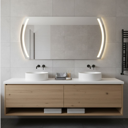 Ellipse Grand Miroir Ovale LED - Éclairage Intégré - Lemiroir.ma