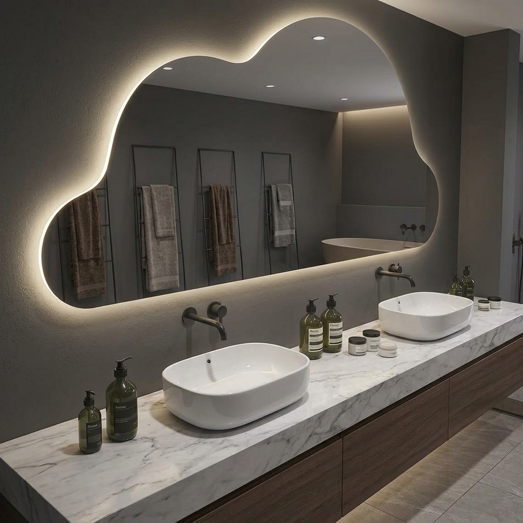 STARLEAD Miroir LED Organique Nuage