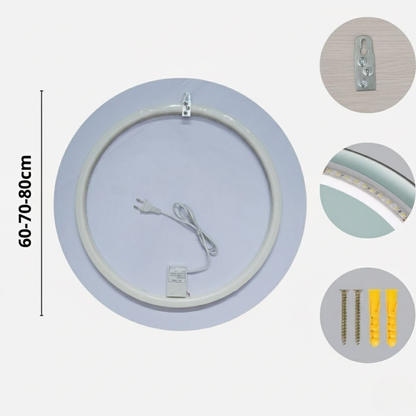 Halo Touch- Miroir LED Rond Tactile - - Lemiroir.ma