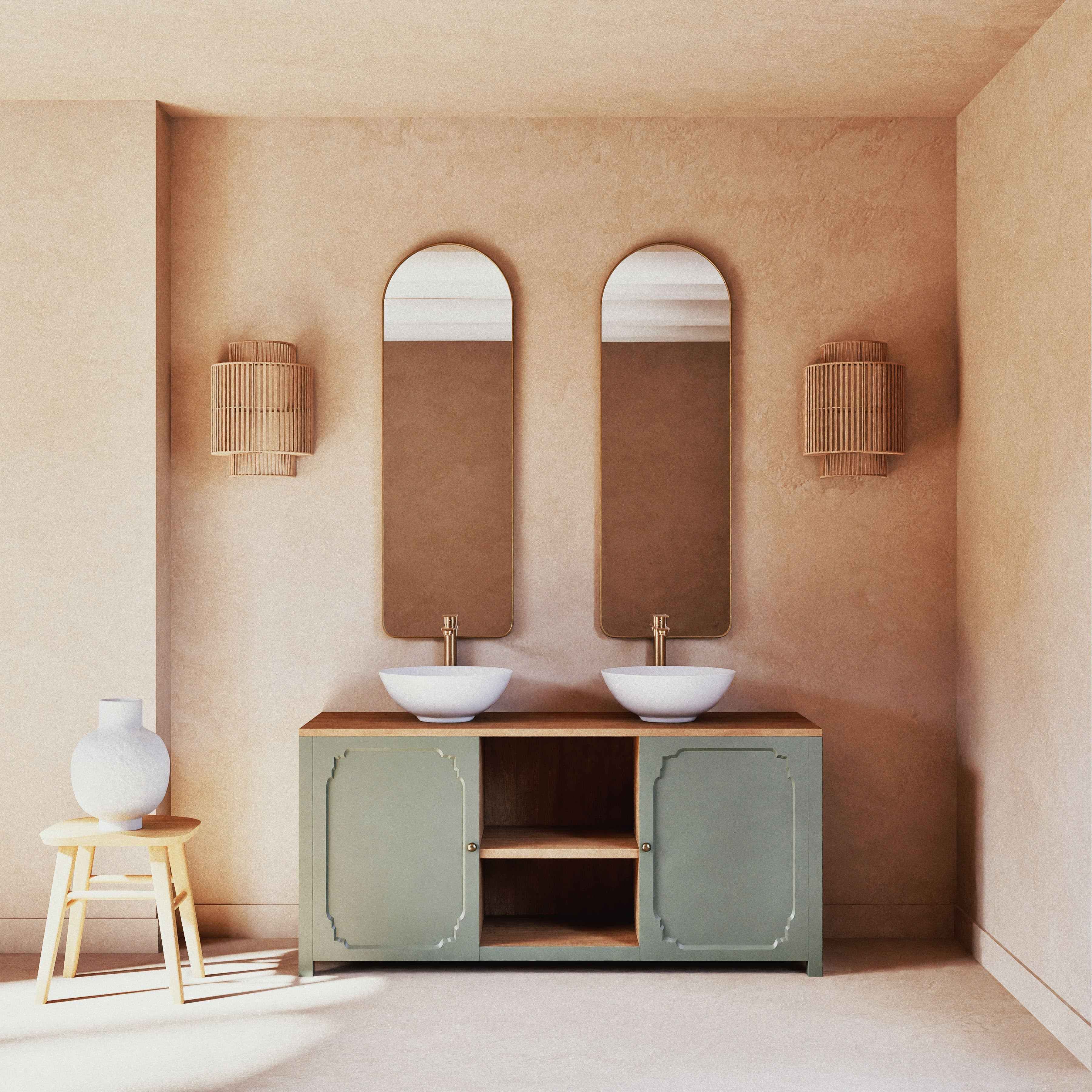 Miroir vertical en métal noir mat – style moderne et raffiné.