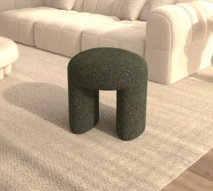 Banc ARU en Tissu Bouclé Orange – Banc Moderne - Lemiroir.ma