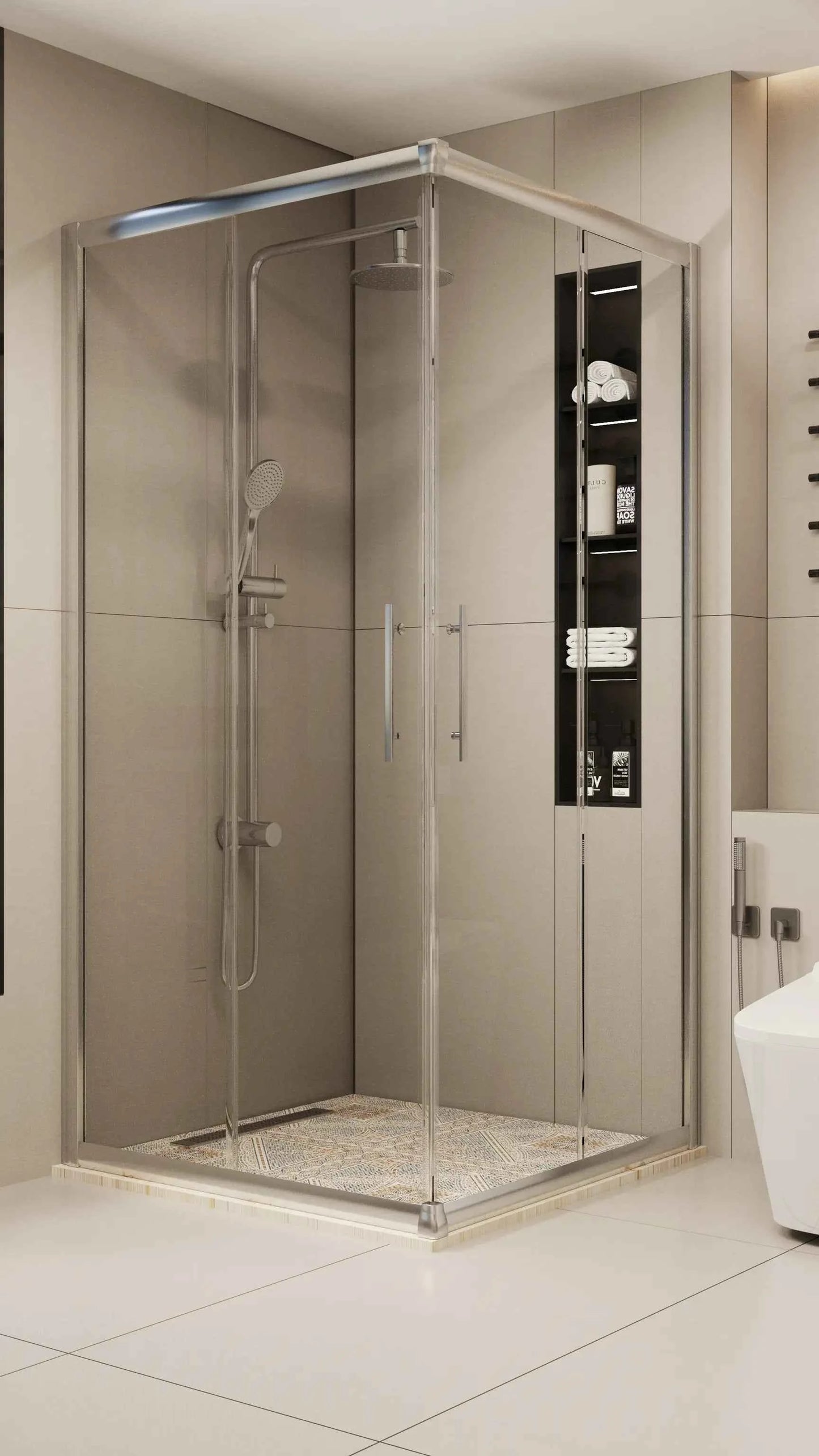 Cabine coulissante Superlux Series avec entrée d'angle