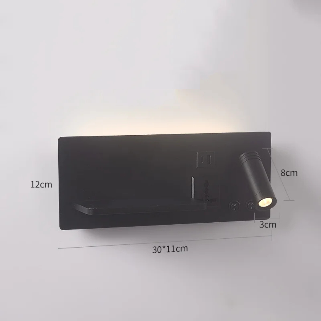 Lampe de chevet & Liseuse avec chargeur USB & induction