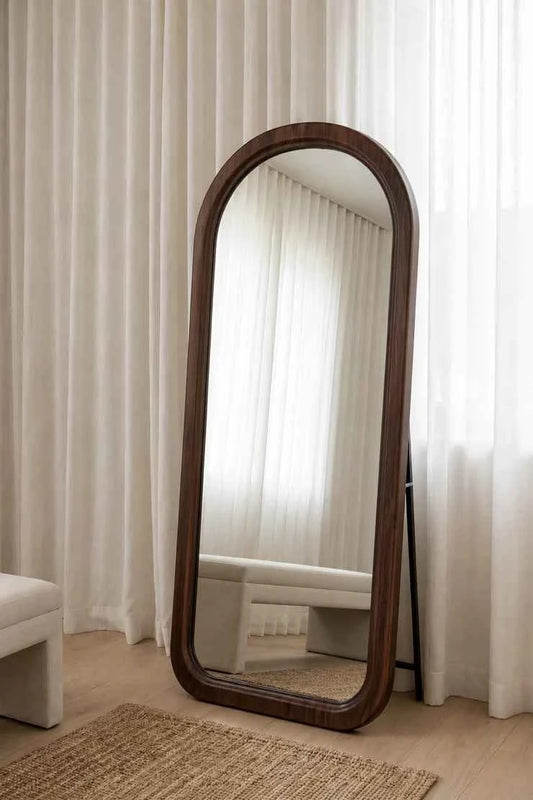 Miroir Arche Sur Pied Marron Espresso Rovena