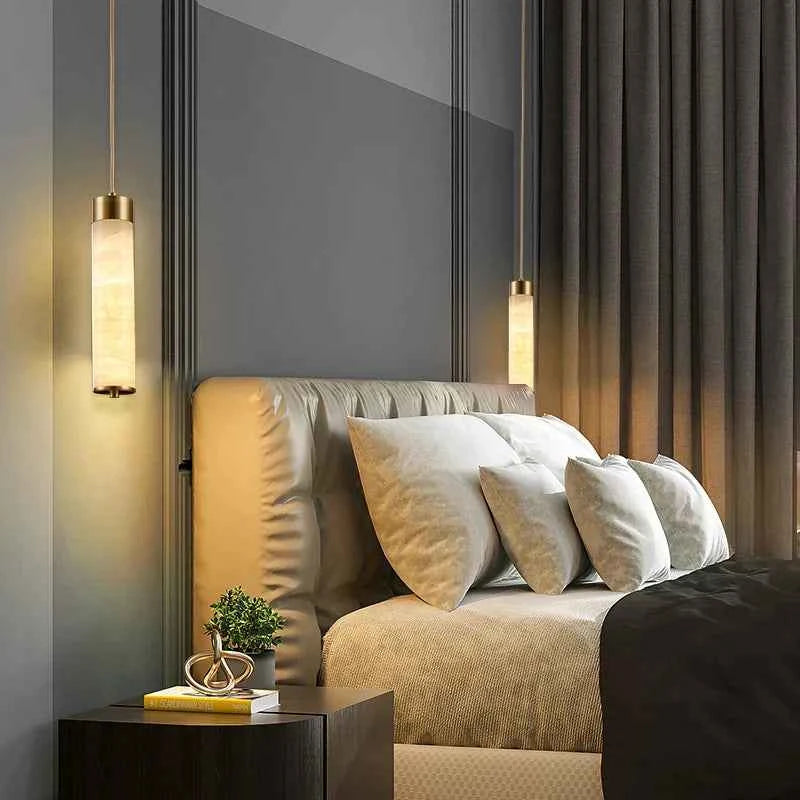 Suspension Naty en marbre naturel au design moderne