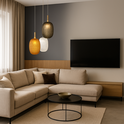 Suspension Targaryen en verre au design moderne