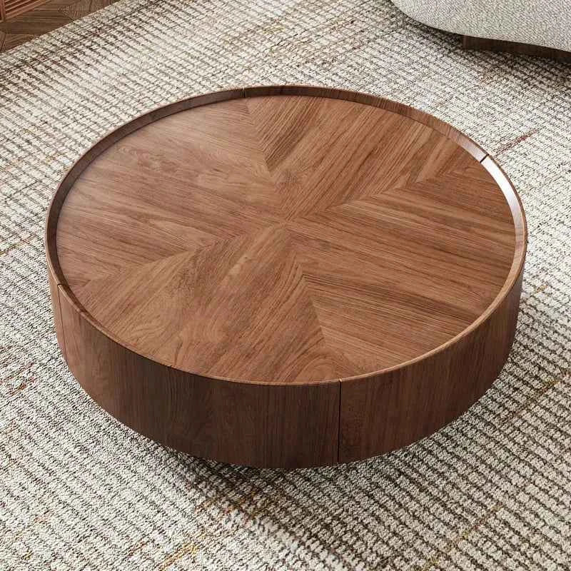 Table Basse Ronde avec Rangement