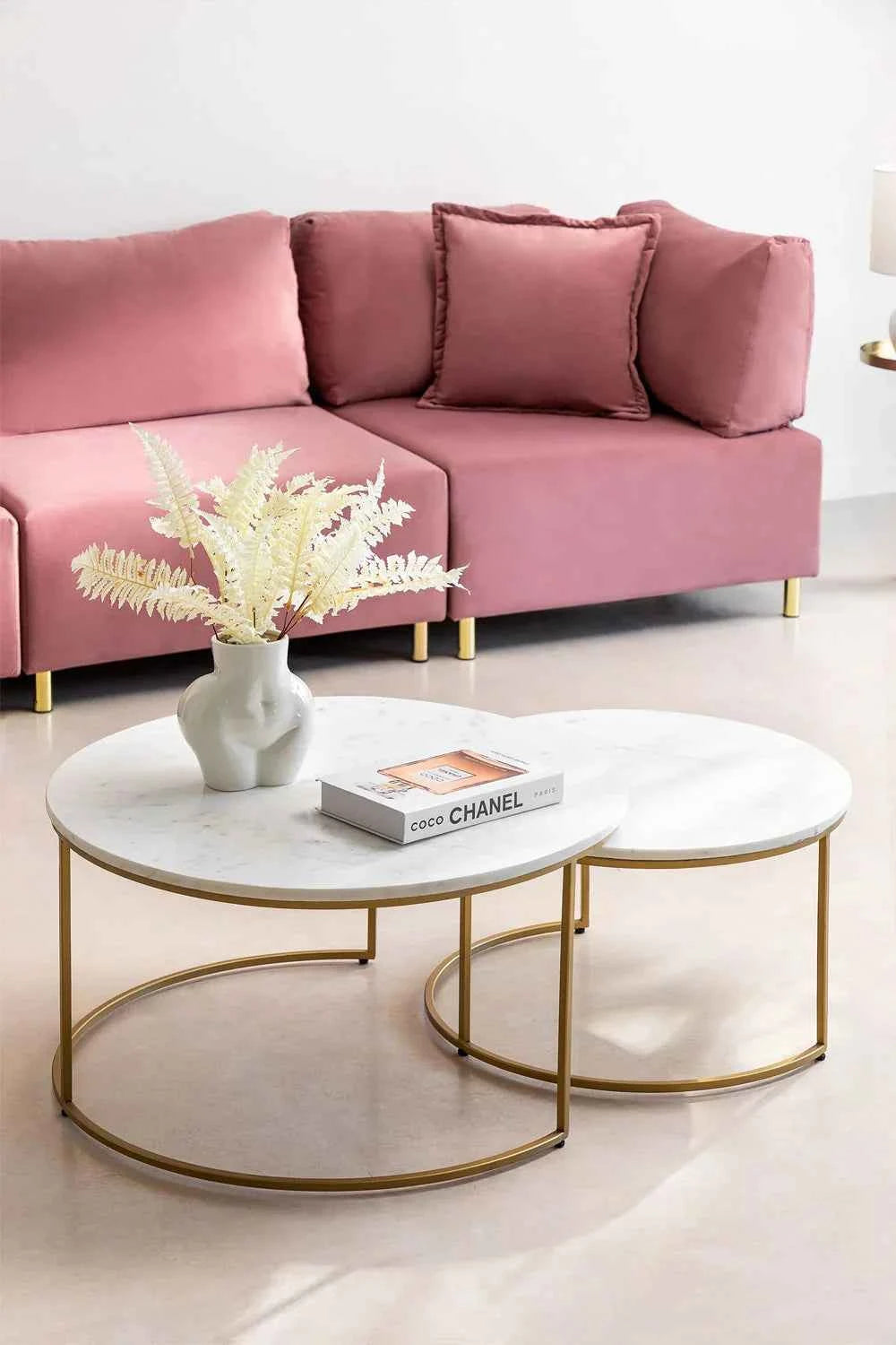 Tables Gigognes en Marbre – Oréa | Véritable Marbre Blanc - Lemiroir.ma