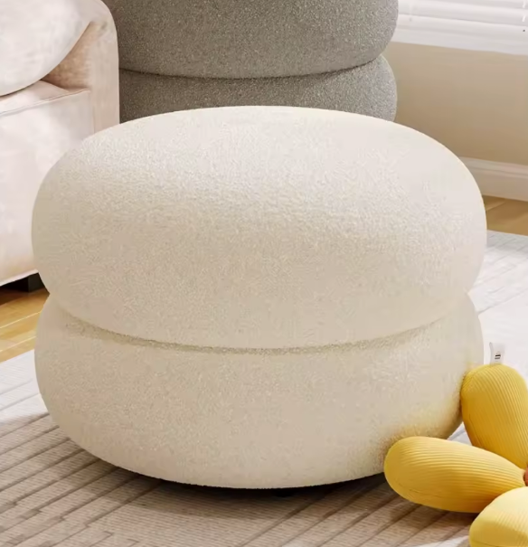 BIMBO – Tabouret Rembourré en Tissu Bouclette - Lemiroir.ma